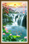 竖幅山水画