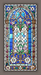 古典主义教堂蒂凡尼彩绘玻璃图案