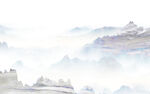 新中式石纹山水背景