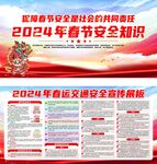 2024年春节安全宣传展板