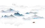 新中式石纹山水