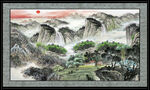 瀑布大厅画