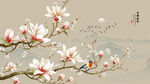 新中式花鸟背景墙