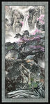 竖幅国画山水 