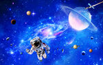 蓝色宇宙星空背景