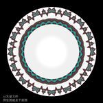 陶瓷餐盘花面图案