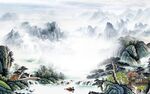 客厅 大气山水新图 TIF分层