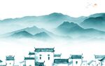 高端 简意中式山水 TIF分层