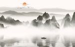 意境山水背景