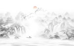 水墨山水图