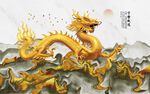 3D立体浮雕龙纹