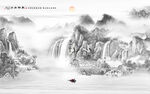 新中式禅意水墨画 