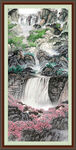 竖幅山水画 