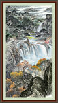 竖幅山水画