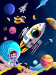 儿童房星空背景墙