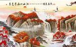 新中式背景墙  