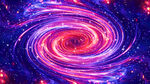 绚丽炫彩旋涡星空图