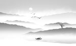 客厅沙发水墨画新中式背景墙