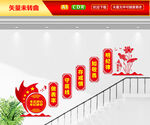 党员学习室楼道文化墙