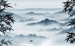 水墨画山水
