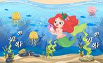 海洋世界美人鱼壁画