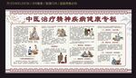 中医治疗精神疾病健康宣传栏