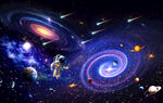 梦幻星球外太空黑洞宇宙星空背景