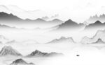 简约 意境灰色山水 TiF分层