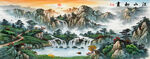 国画江山如画
