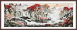 国画水墨山水画