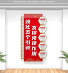 党建引领竖版文化墙