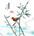 竹子小鸟