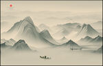 水墨画山水背景