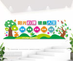 阳光心理健康人生心灵驿站文化墙