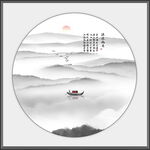 工笔国画山水壁画
