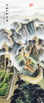 竖幅山水画