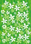 春夏绿叶花朵底纹背景装饰图案