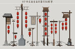 中式商业高杆路灯