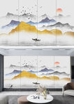 山水墨画320X200cm