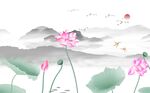 水墨荷花