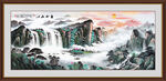 江山如画办公室背景画