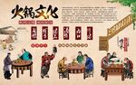 火锅文化背景墙