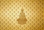 金色泰式佛像背景墙