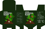 咖啡包装盒插画风格创意设计
