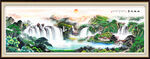 山水风景壁画 招财山水画