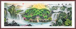招财山水风景壁画