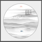 圆形山水画