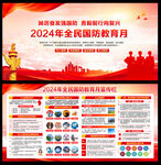2024年全民国防教育月宣传栏