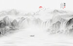 山水水墨画