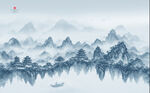 水墨江南山水画